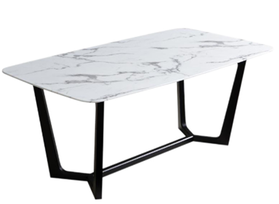 Carrara White Marble Dining Table