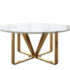 Modern Round White Marble Dining Table